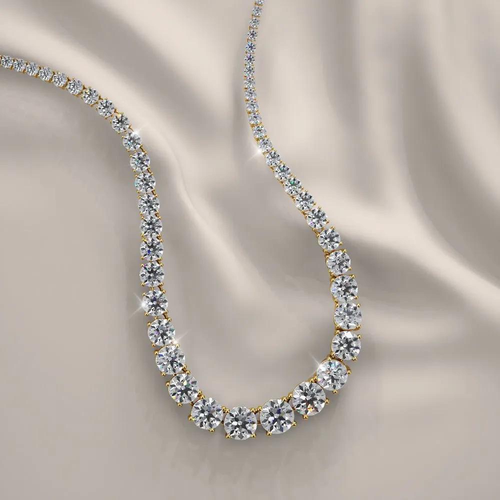 Timeless Dreams Tennis Diamond Necklace with 20.07 ct.(finished)