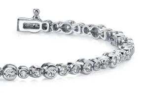 Timeless Half Bezel Lab-Grown Diamond Bracelet with 4.06 ct.(finished) 2.6mm, 3.5mm