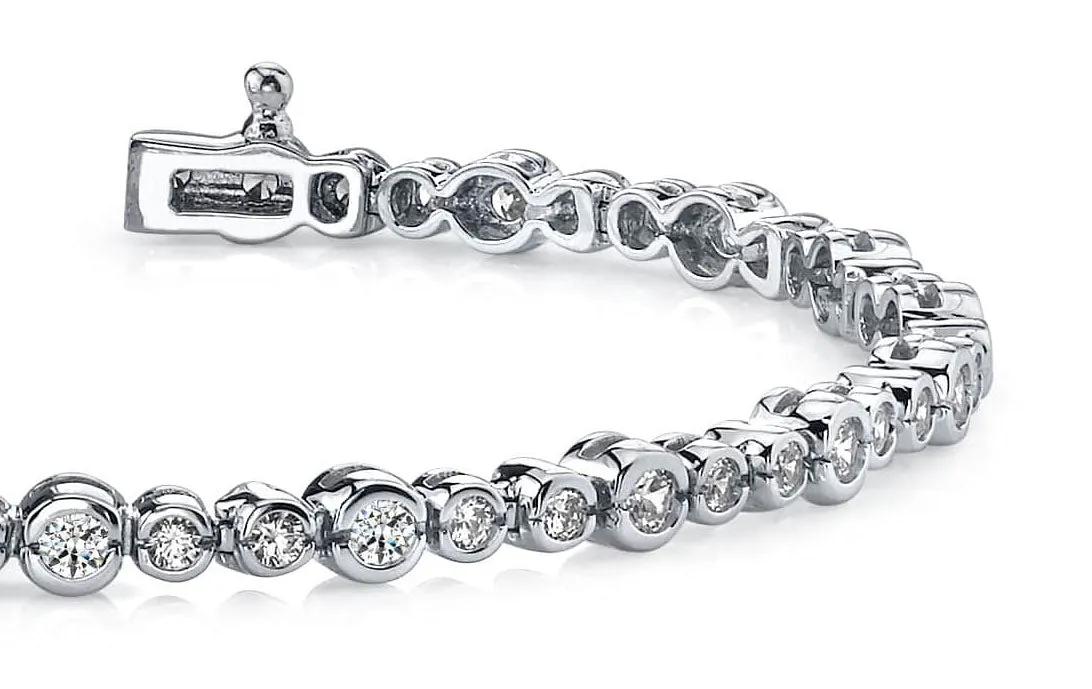Timeless Half Bezel Lab-Grown Diamond Bracelet with 4.06 ct.(finished) 2.6mm, 3.5mm