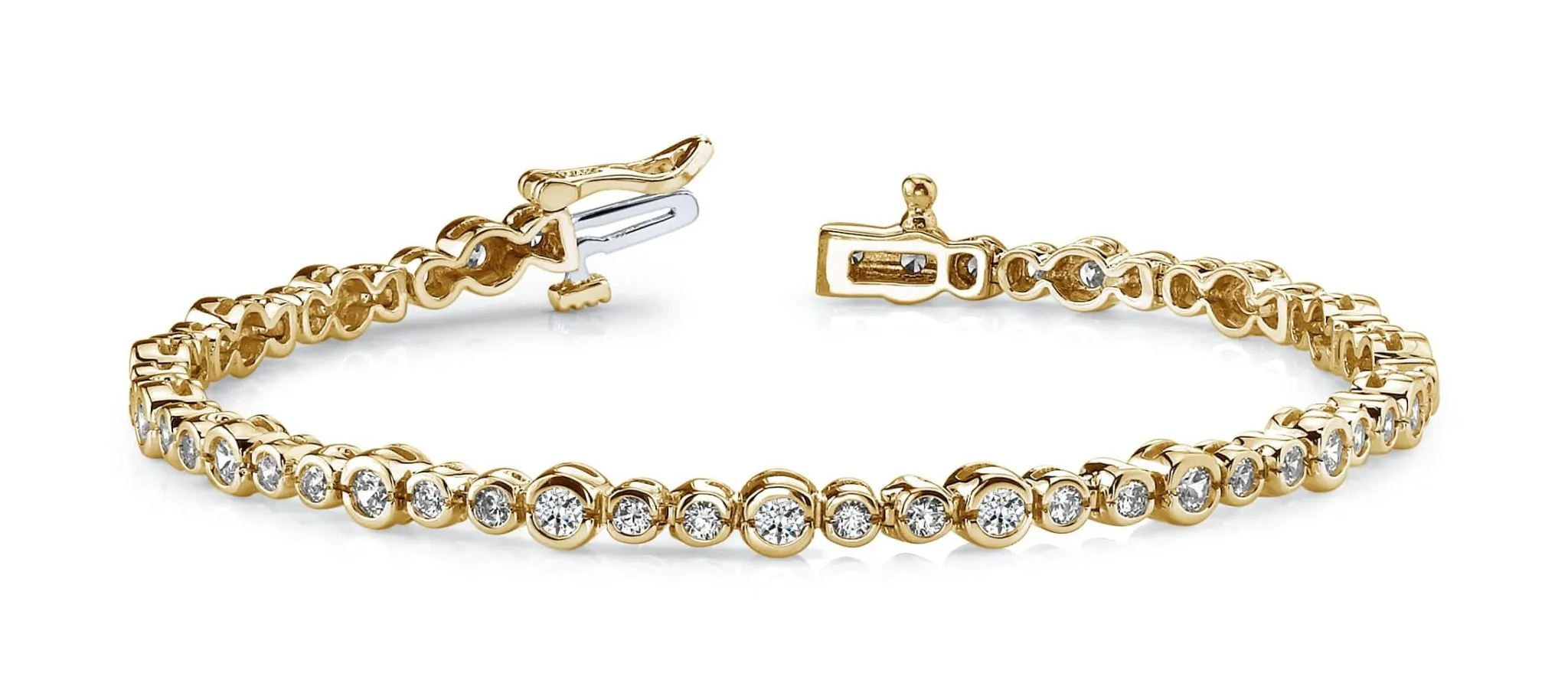 Timeless Half Bezel Lab-Grown Diamond Bracelet with 4.06 ct.(finished) 2.6mm, 3.5mm