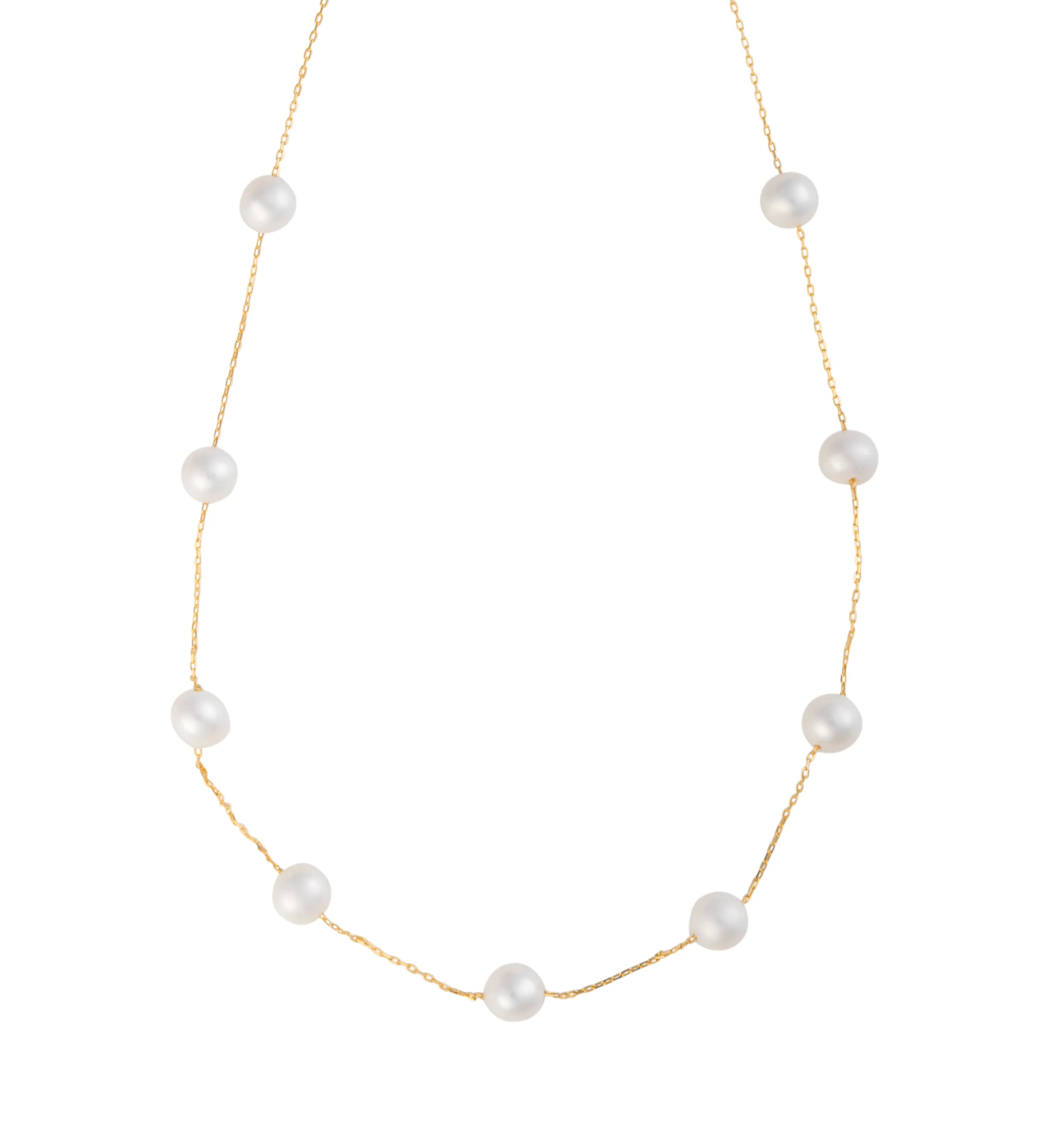 Tin cup station necklace
