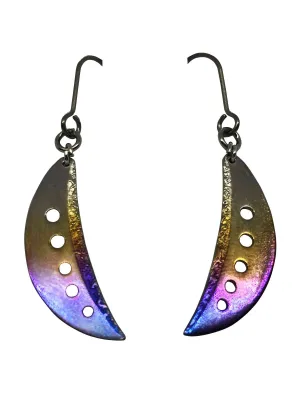 Titanium earrings - CRESCENT MOON model