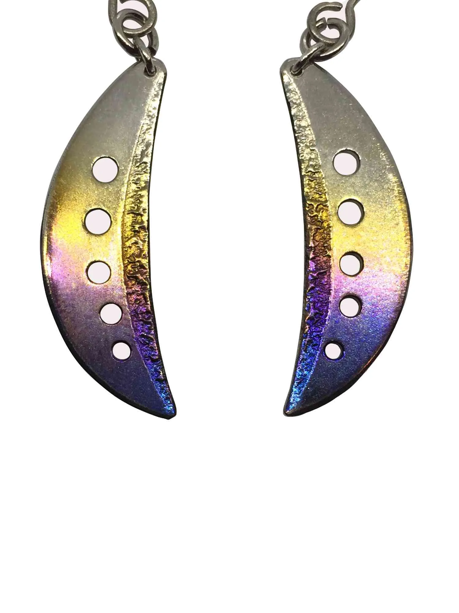 Titanium earrings - CRESCENT MOON model