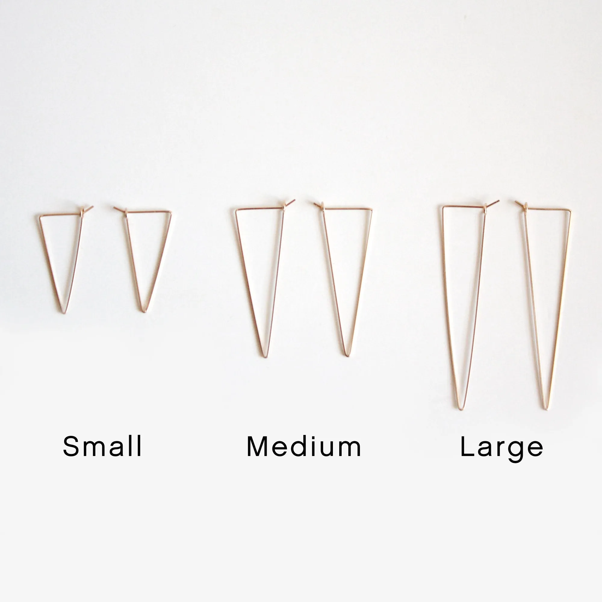 Triangle Hoop Earrings - 14k Gold Filled