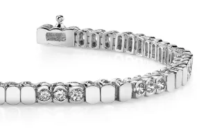 Triple Bezel Diamond Bracelet with 0.99 ct.(finished) 2.0mm