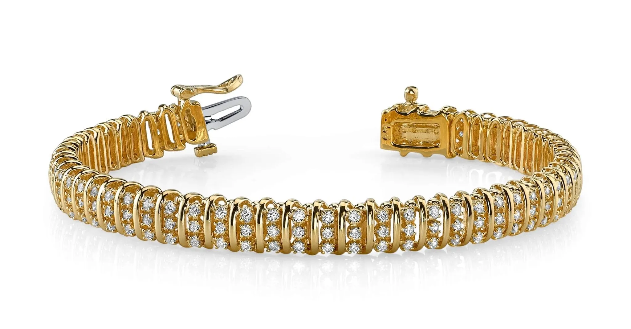 Triple Illusion Diamond Bracelet with 1.91 ct.(finished) 1.2mm