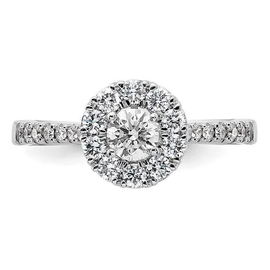 True Origin 1 carat Lab Grown Diamond Halo Engagement Ring