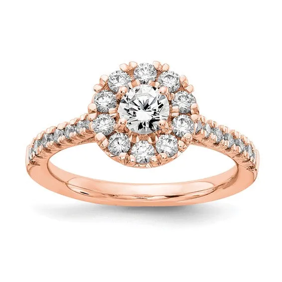 True Origin 1 carat Lab Grown Diamond Halo Engagement Ring