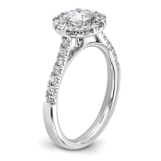 True Origin 1 carat Lab Grown Diamond Halo Engagement Ring