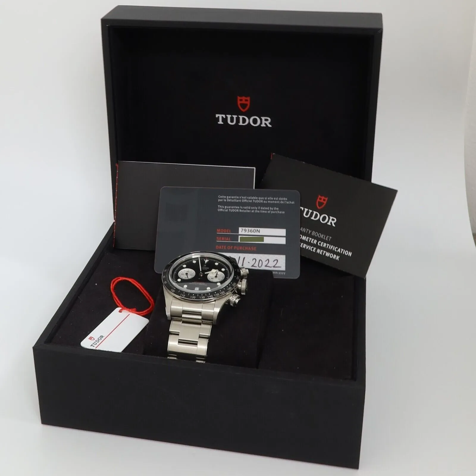 Tudor Black Bay Chronograph 41MM Automatic Black Dial Stainless Steel 79360N