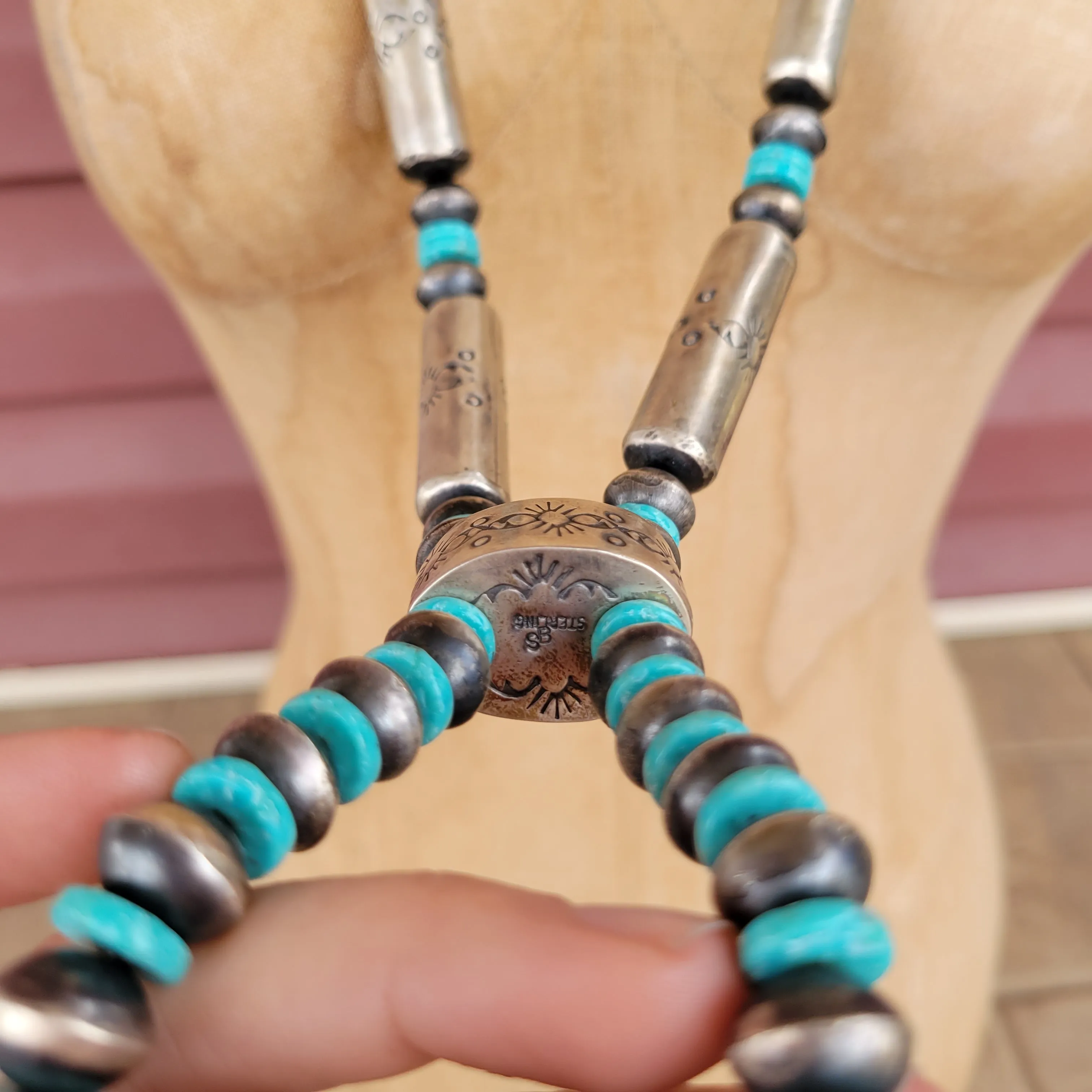 Turquoise & Sterling Jacla Set