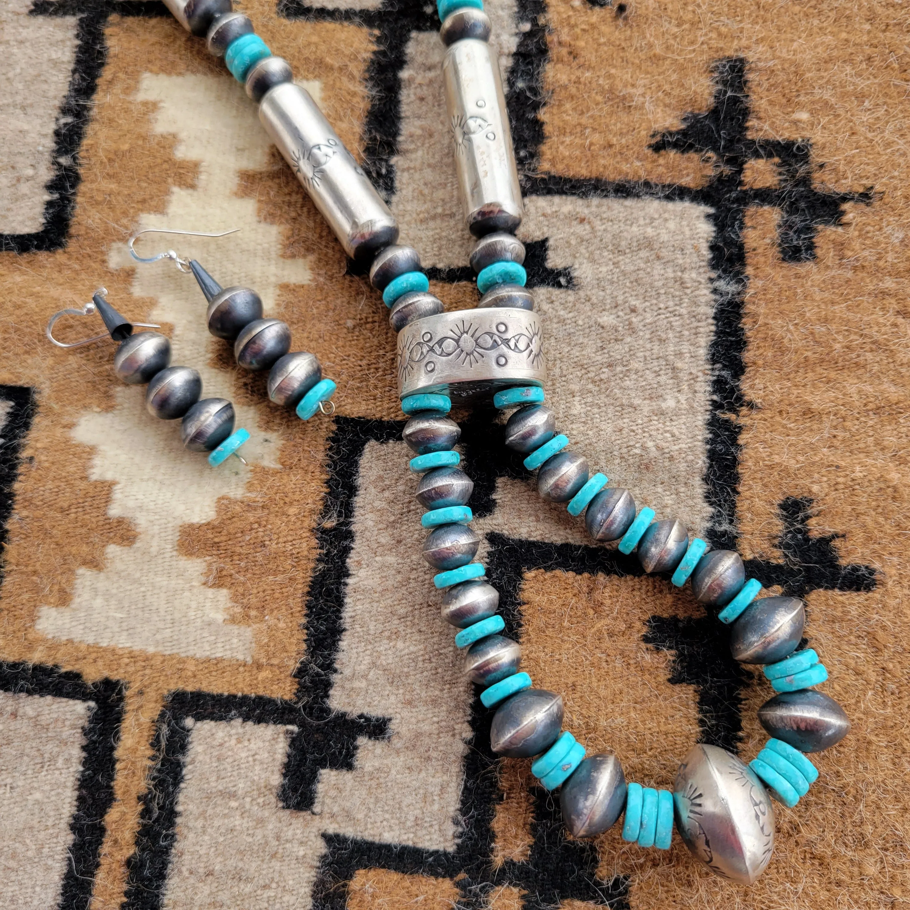 Turquoise & Sterling Jacla Set
