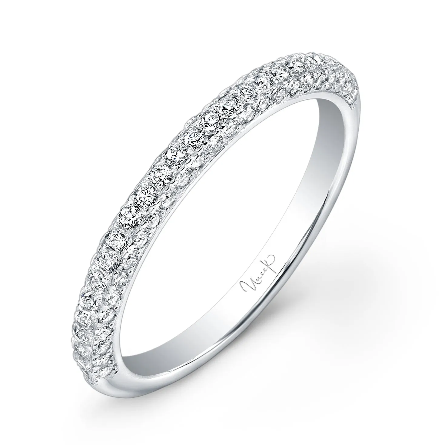 Uneek Wedding Band Ring 14K White Gold UWB01