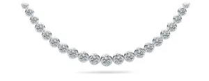 Uniquely Elegant Tennis Diamond Necklace with 7.05 ct.(finished)