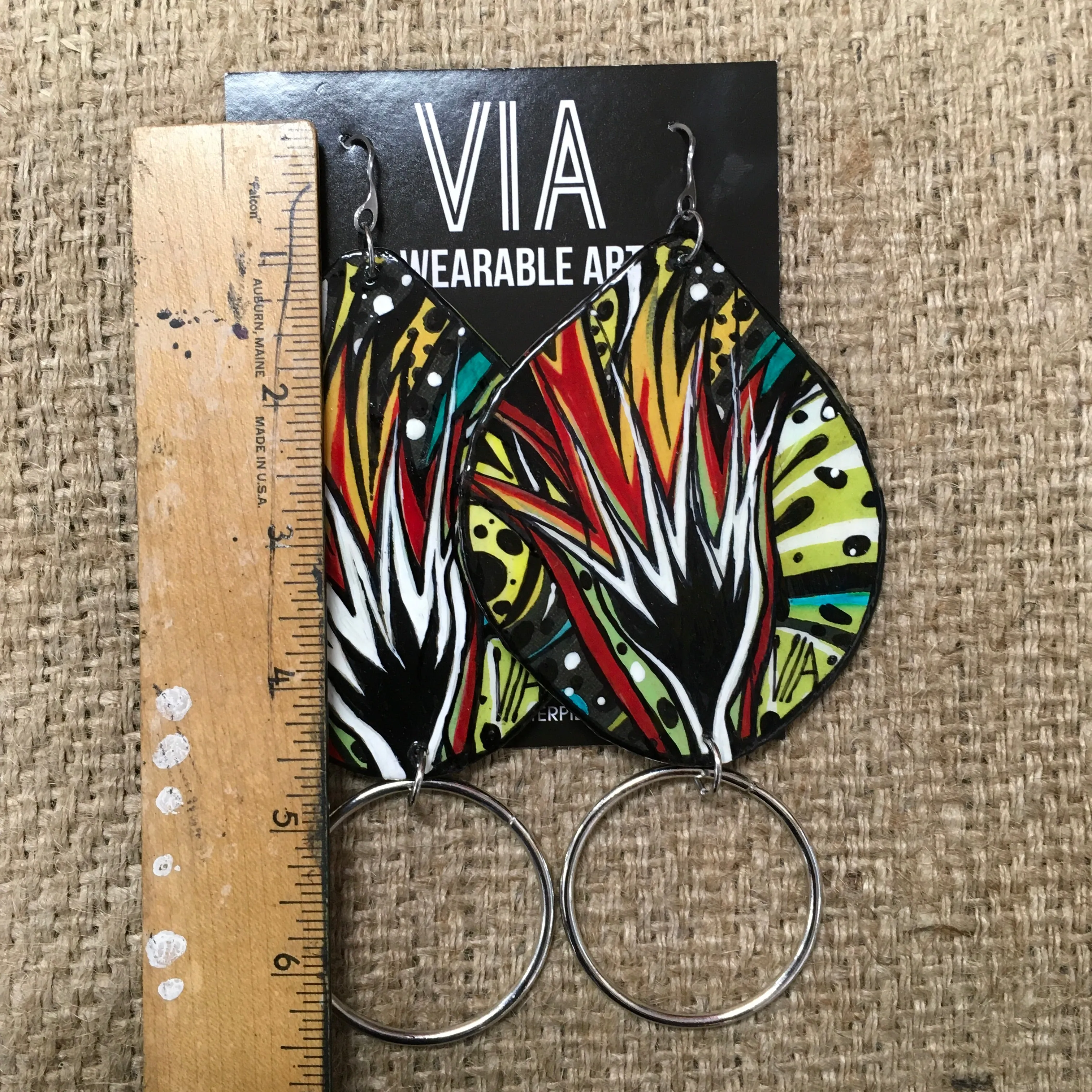 Via Wearable Art Earrings Abstractions...HOOPIN IT UP