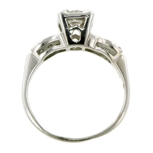 Vintage Engagement Ring, RBC 0.44ct