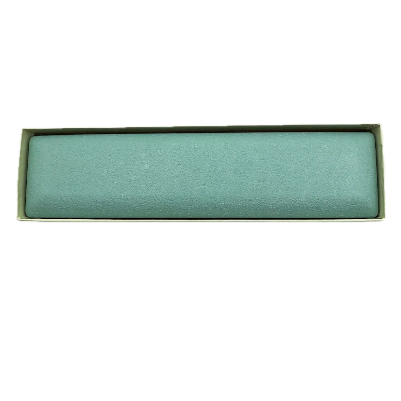 Vintage Rolex Elongated Aqua Green Ladies Wristwatch Box Plastic & Felt Lined