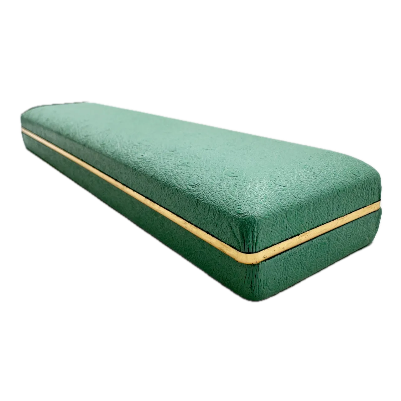 Vintage Rolex Elongated Aqua Green Ladies Wristwatch Box Plastic & Felt Lined
