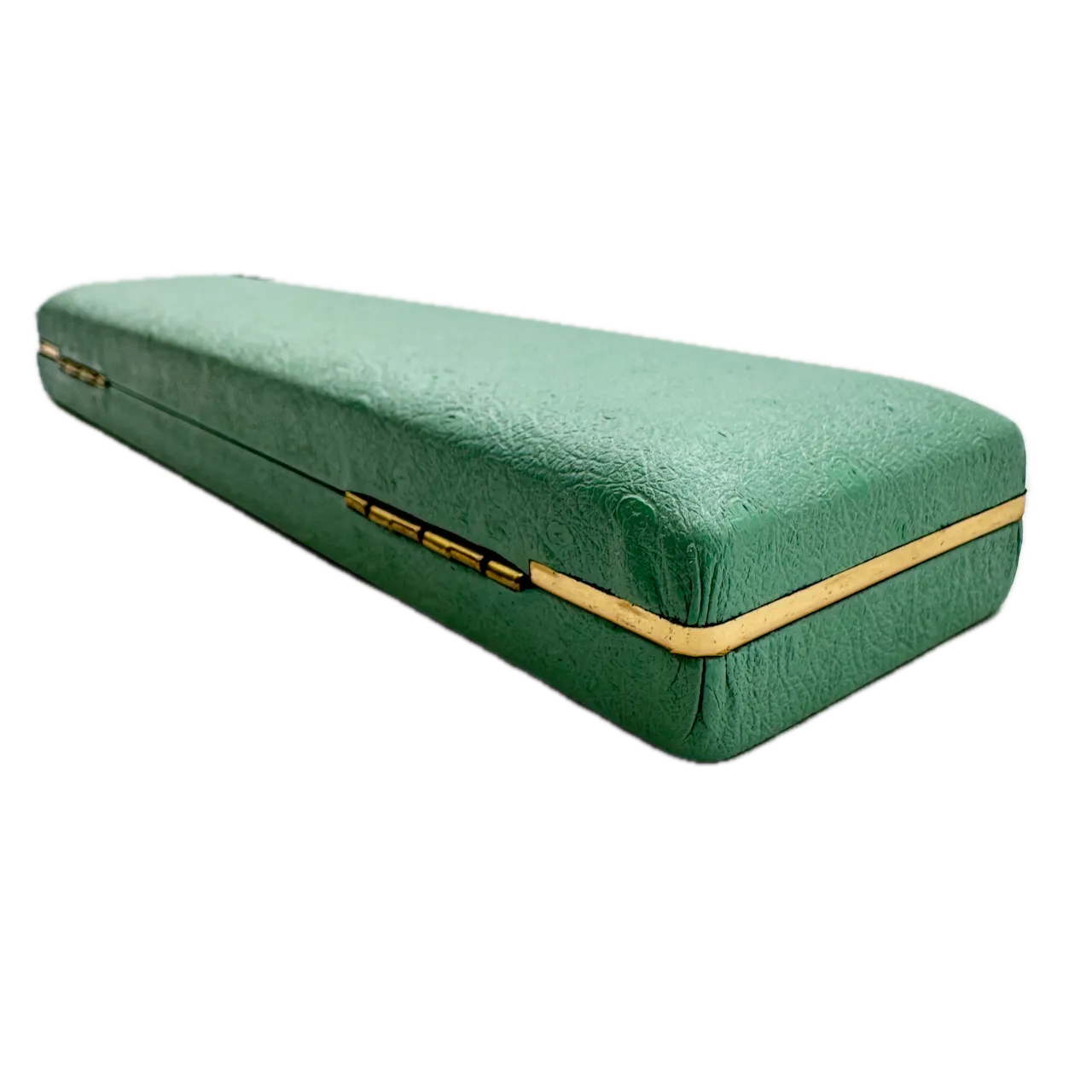 Vintage Rolex Elongated Aqua Green Ladies Wristwatch Box Plastic & Felt Lined