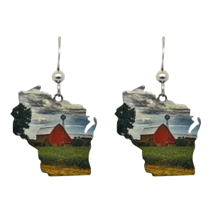 WI, Farm Earrings, #1924