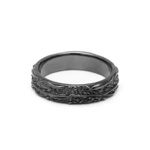 WIDE MATRIX BAND | BLACK RHODIUM