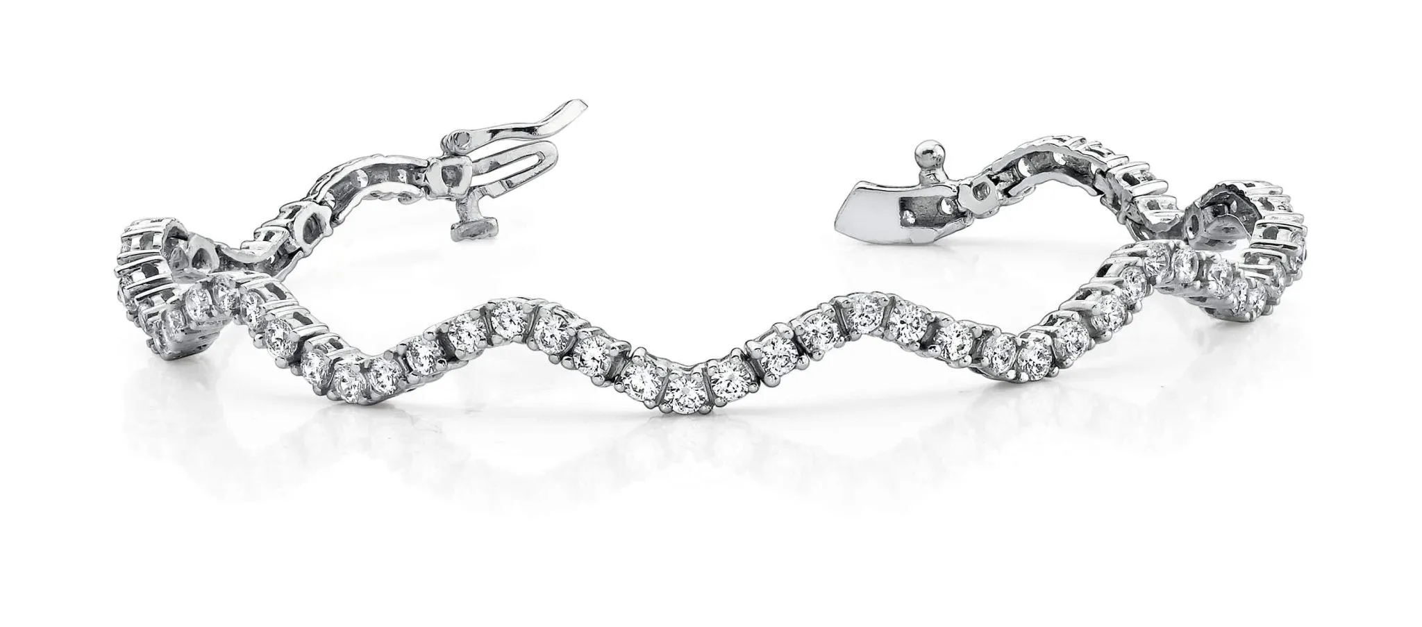 Winding Road Diamond Bracelet with 5.04 ct.(finished) 3mm