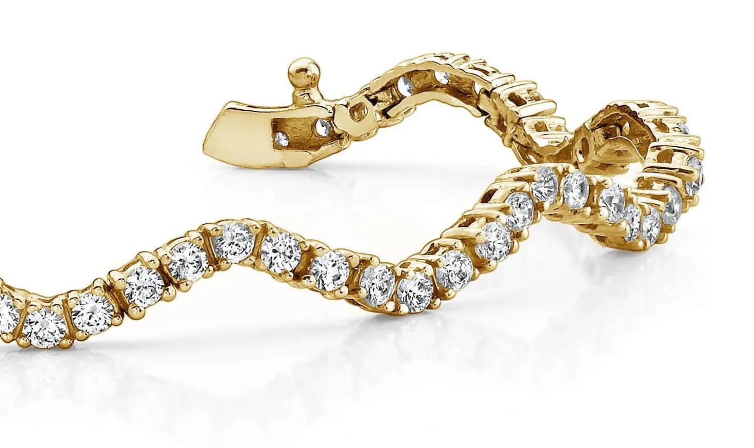 Winding Road Diamond Bracelet with 5.04 ct.(finished) 3mm