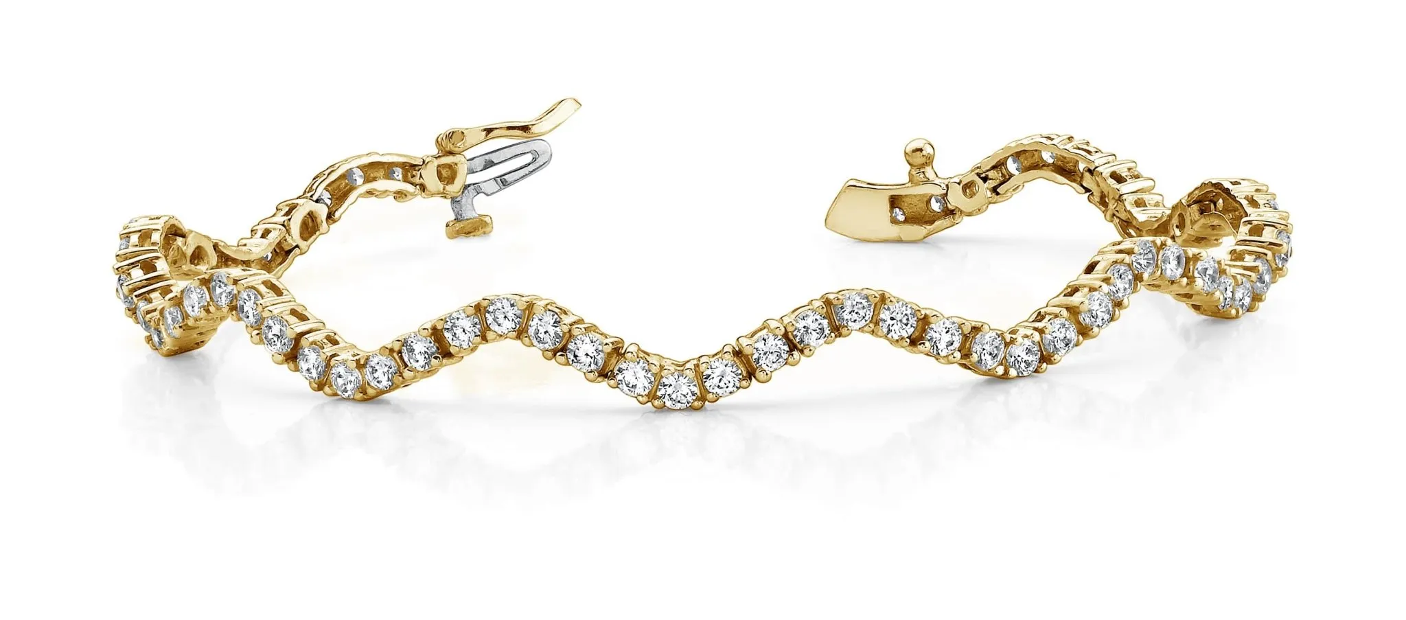 Winding Road Diamond Bracelet with 5.04 ct.(finished) 3mm