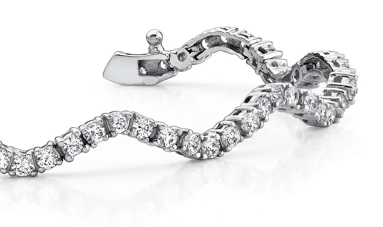 Winding Road Diamond Bracelet with 5.04 ct.(finished) 3mm