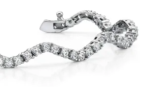Winding Road Diamond Bracelet with 5.04 ct.(finished) 3mm