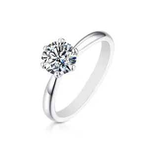 Women's Wholesale 1 CT Star Moissanite 925 Sterling Silver Ring