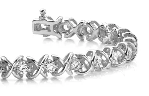 X Link Diamond Tennis Lab-Grown Diamond Bracelet with 1.98 ct.(finished) 2.6mm