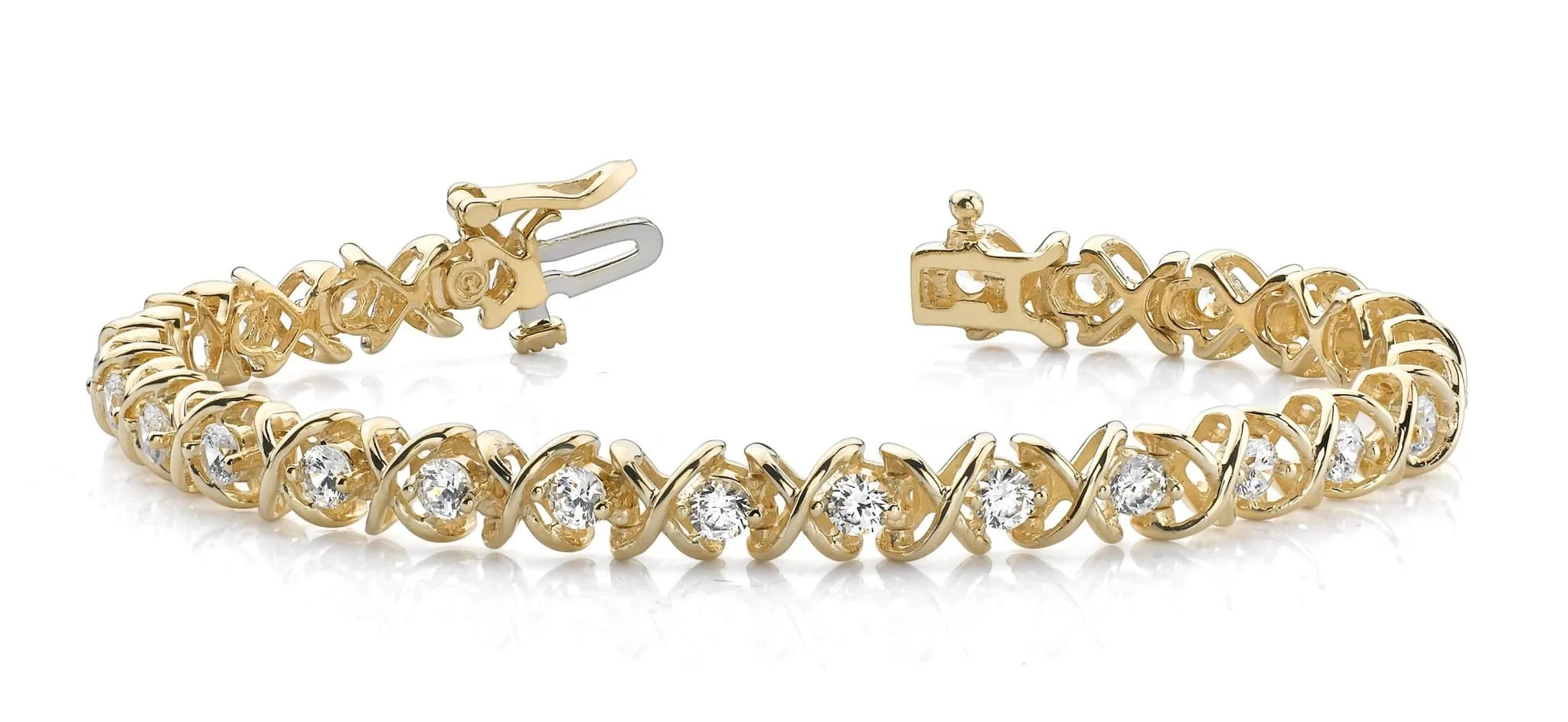 X Link Diamond Tennis Lab-Grown Diamond Bracelet with 1.98 ct.(finished) 2.6mm