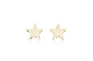 Yellow Gold Star Studs