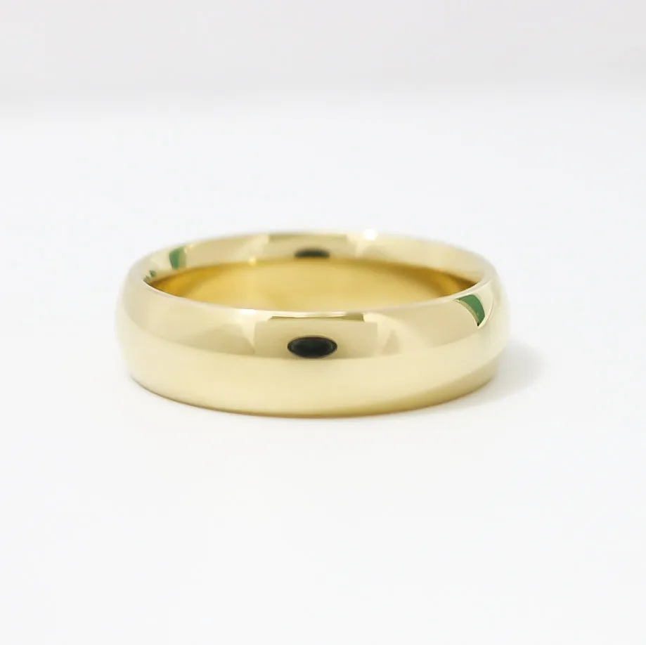 YELLOW GOLD WEDDING BAND 6MM