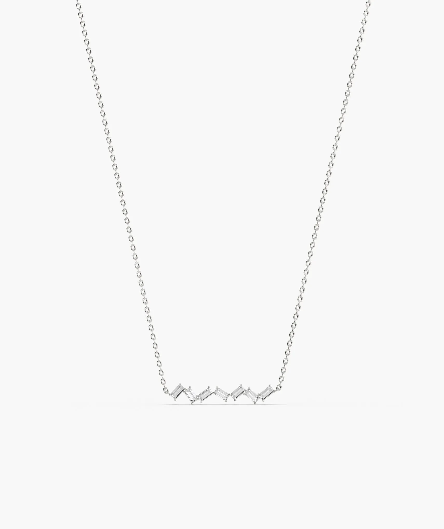 Zig Zag Shine Diamond Necklace